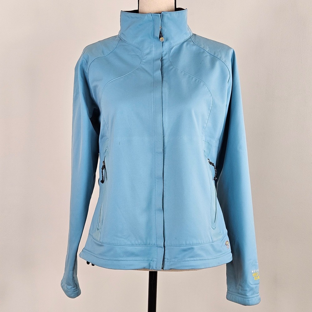 Mountain Hardwear Conduit Softshell Jacket Womens M Blue STAINS